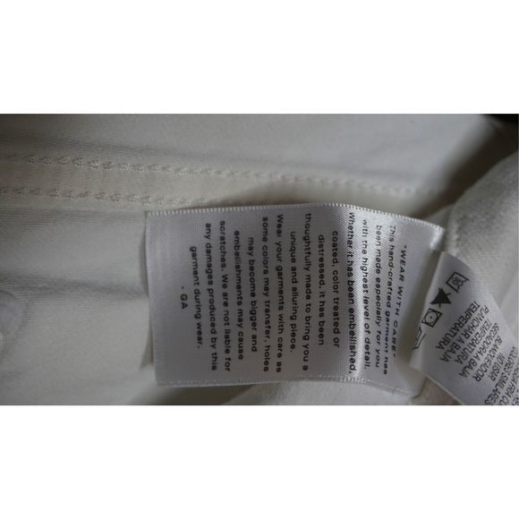 Good American Good Legs Ultimate Skinny White Denim Jeans Sz 4 Cross Over Waist - Picture 5 of 6